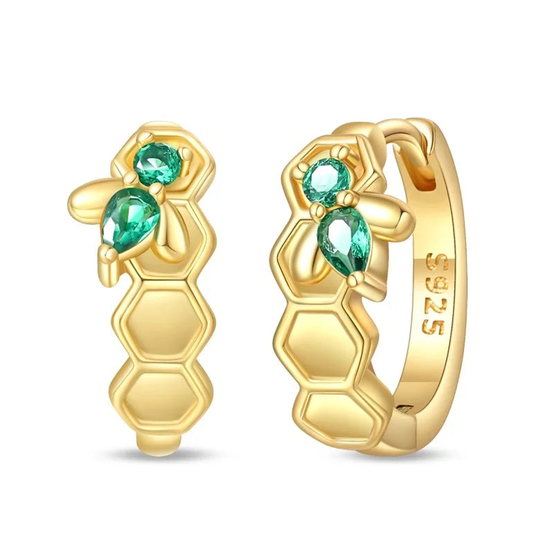 Women's 925 Sterling Silver Classic Gold Pearl Inlaid Earrings Elegant Suitable For Engagement Wedding Party Exquisite Jewelry