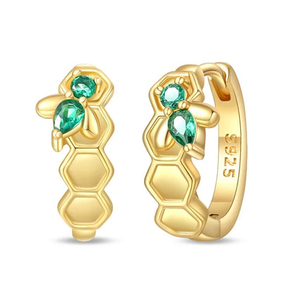 Women's 925 Sterling Silver Classic Gold Pearl Inlaid Earrings Elegant Suitable For Engagement Wedding Party Exquisite Jewelry