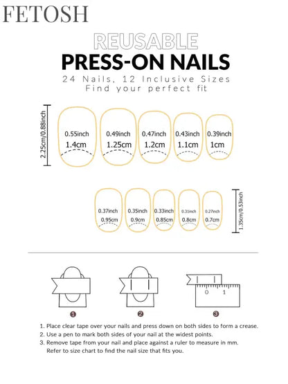 ARTAUG 24PCS Medium square black press on nails cute nails nail charms cheap nails for girl women gift candy color