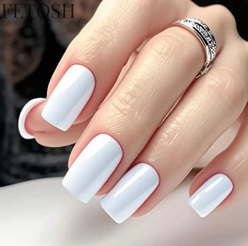 Artificial Press On Fake Nails Glossy Wine Red False Nail Long Square Reusable DIY Lady Fingernail Tip Manicure Tools