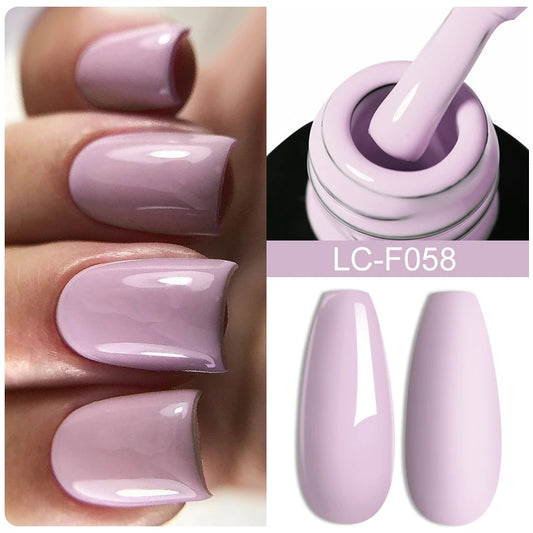 LILYCUTE Glitter Sequins UV Gel Nail Polish Shiny Spring Summer Color Semi Permanant Soak Off All For Manicure Nail Art Varnish