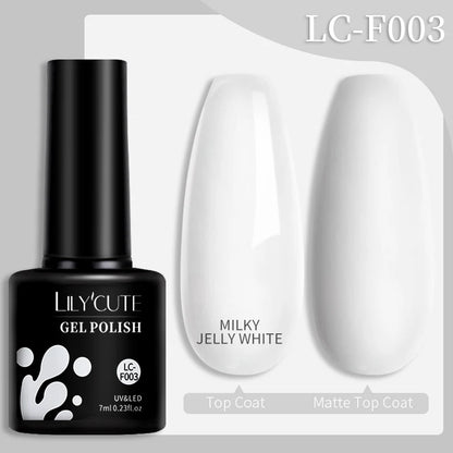 LILYCUTE Glitter Sequins UV Gel Nail Polish Shiny Spring Summer Color Semi Permanant Soak Off All For Manicure Nail Art Varnish