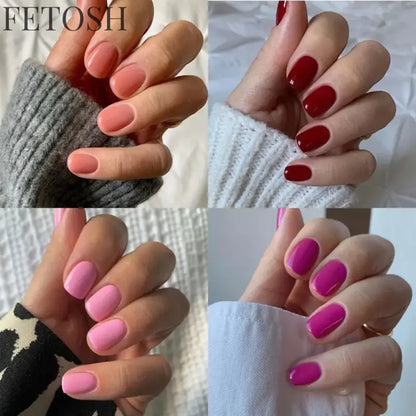 Sexy Red Short False Nails Pure Color French Fake Nials 24Pcs/Box Detachable Nail Tips Press on Nails DIY Manicure Tool Hot Sale