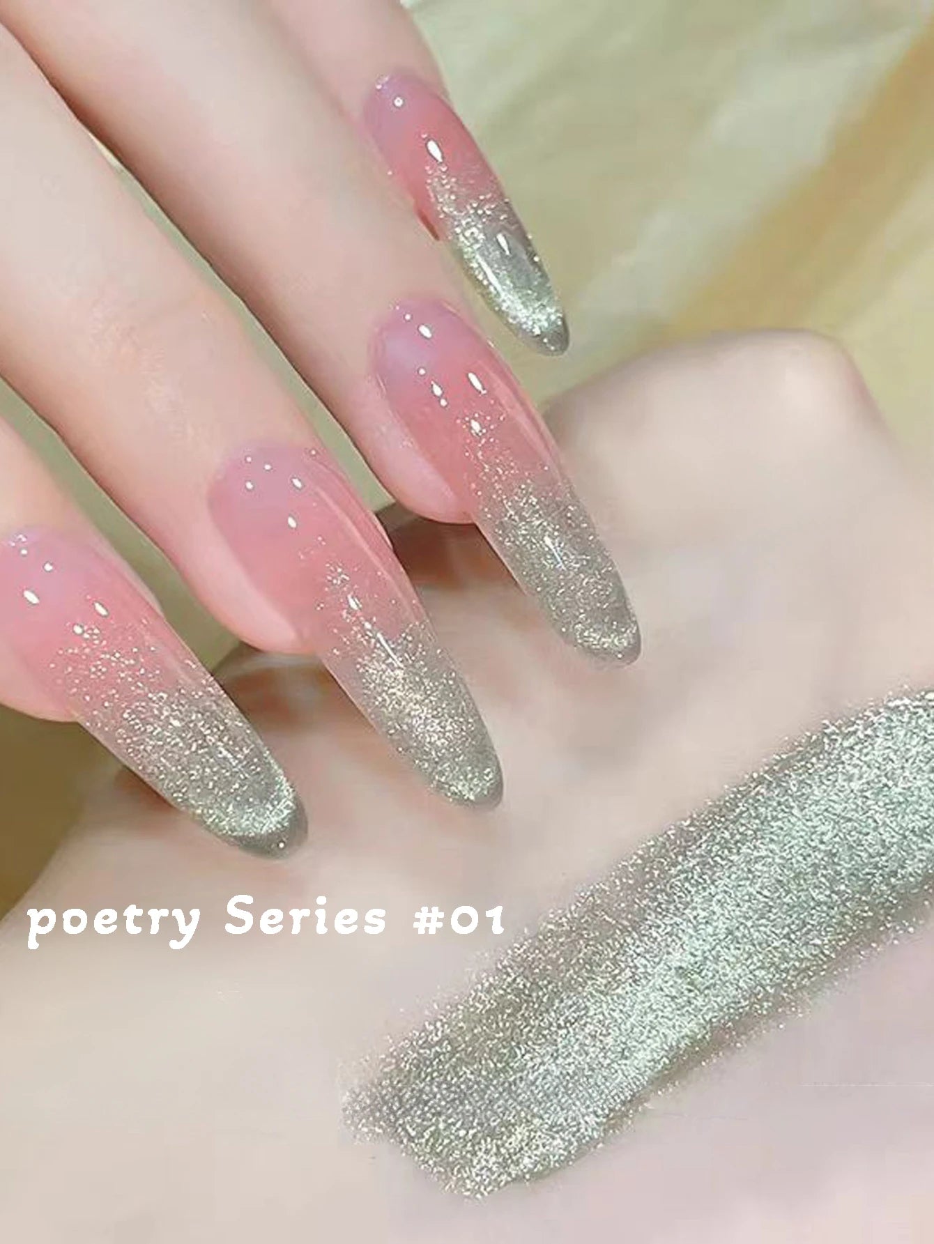 Sparkling White Gel Nail Polish Set