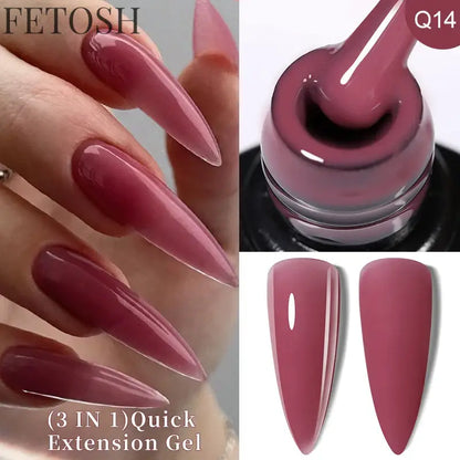 "15ML Nude White Quick Nail Gel Extension"