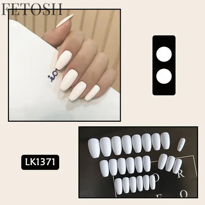 24pcs Short Cute False Nails Polka Dot Star Design Fake Nails Full Coverage Waterproof Removable Artificial Press on Nails
