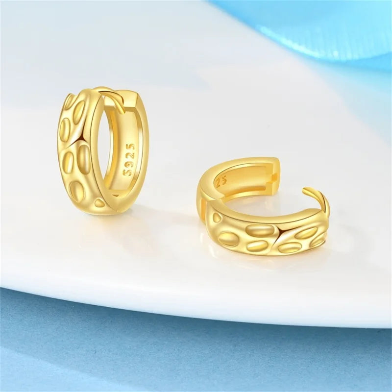 Women's 925 Sterling Silver Classic Gold Pearl Inlaid Earrings Elegant Suitable For Engagement Wedding Party Exquisite Jewelry