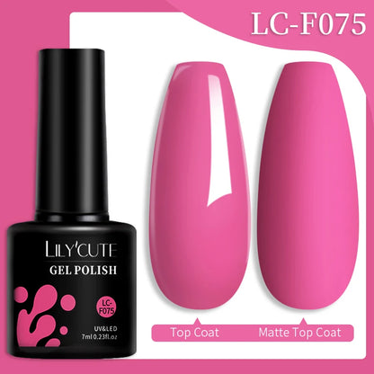LILYCUTE Glitter Sequins UV Gel Nail Polish Shiny Spring Summer Color Semi Permanant Soak Off All For Manicure Nail Art Varnish
