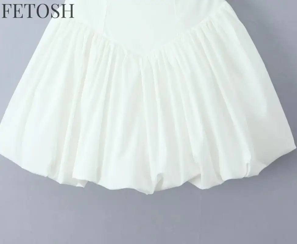 FSMG Sexy Solid Sleeveless Backless Halter Short Skirt Fashion Bow High Waist Slim A-line Dresses Summer Evening Party Vestidos