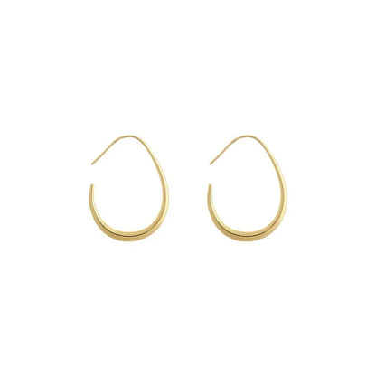 Hot Sale Geometric Oval Hoop Earrings for Women Simple Desgin Earrings Party Wedding Fashion Jewelry Accessories 2023