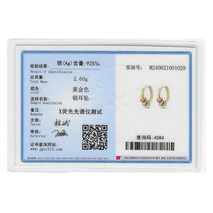 Women's 925 Sterling Silver Classic Gold Pearl Inlaid Earrings Elegant Suitable For Engagement Wedding Party Exquisite Jewelry