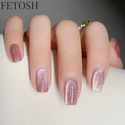24Pcs Gradient White Fake Nail Short Square Ballet Simple False Nails Press on Wearable Nude Nails Art Full Cover Manicure Tips