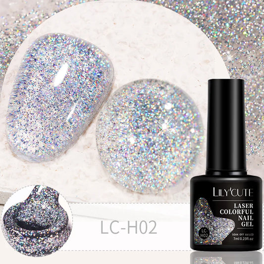 LILYCUTE Glitter Sequins UV Gel Nail Polish Shiny Spring Summer Color Semi Permanant Soak Off All For Manicure Nail Art Varnish