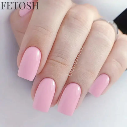 Artificial Press On Fake Nails Glossy Wine Red False Nail Long Square Reusable DIY Lady Fingernail Tip Manicure Tools