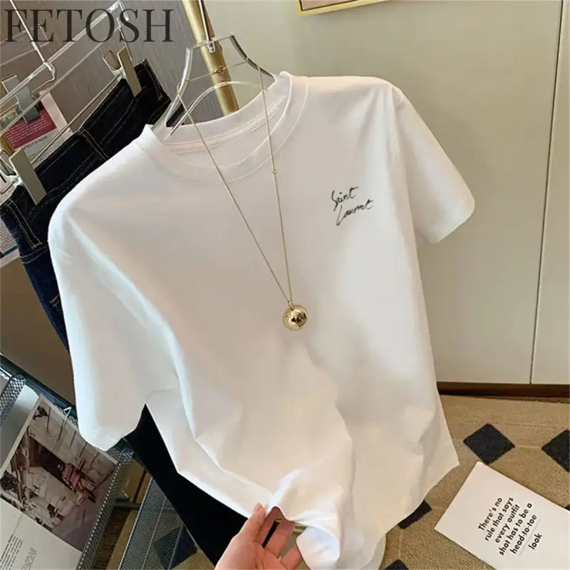 Oversize short-sleeved t-shirt women’s and men’s summer 2025 new design trendy loose lazy unique chic top