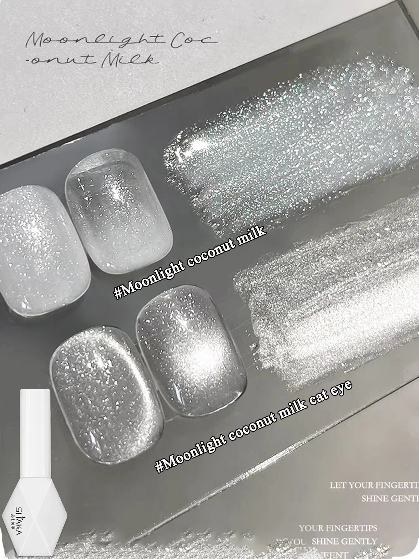 Japanese Style Sparkling White Gel Nail Polish