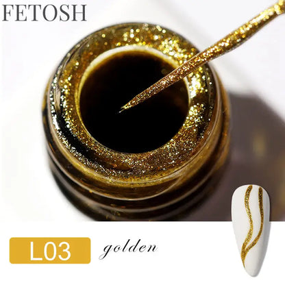 LILYCUTE 5ml White Black Liner Gel Nail Polish Colorful French Painting Stripe Semi Permanent Drawing Nail Art UV Gel Varnish