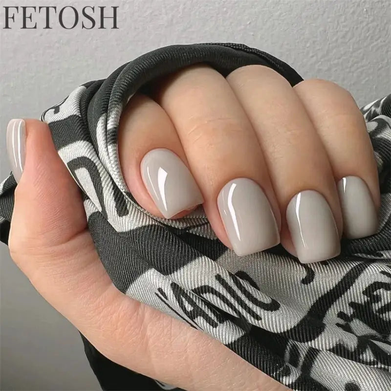24Pcs/Set French Short Dark Green Press on Nail Art Full Coverage Removable Wearing False Nails Tips Adhesive Acrylic