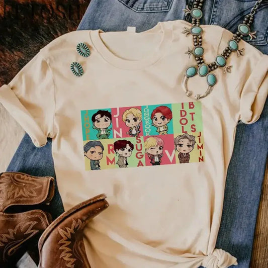 K Pop K-pop Kpop T Shirt Women Harajuku Anime Summer T-shirts Female Harajuku Clothes