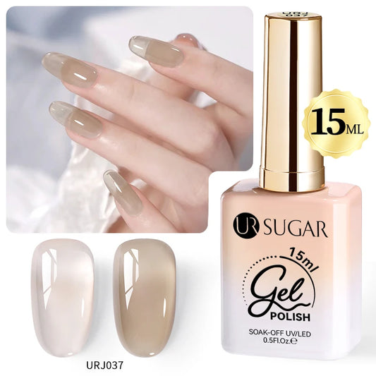 UR SUGAR 15ml No Wipe Top Base Gel Nail Gel Polish Matte Top Coat Enhancer Varnish Semi Permanent Soak Off UV LED Nail Art