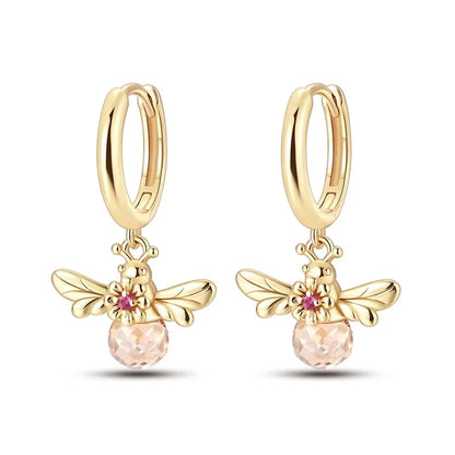 Women's 925 Sterling Silver Classic Gold Pearl Inlaid Earrings Elegant Suitable For Engagement Wedding Party Exquisite Jewelry