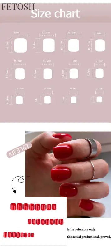 Classic Pure Color Nail Art Fashion Short Square Fake Nails Solid Color Detachable Finished False Nails Press on Nails