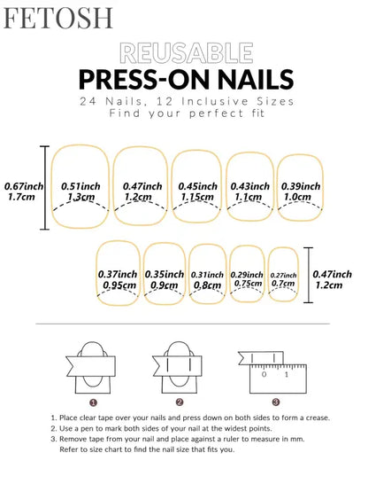 ARTAUG 24pcs Glossy Pink Press On Nails Medium Square Fake Nail Elegantstyle False Nail Full Cover Fake Nail For Stylish Women