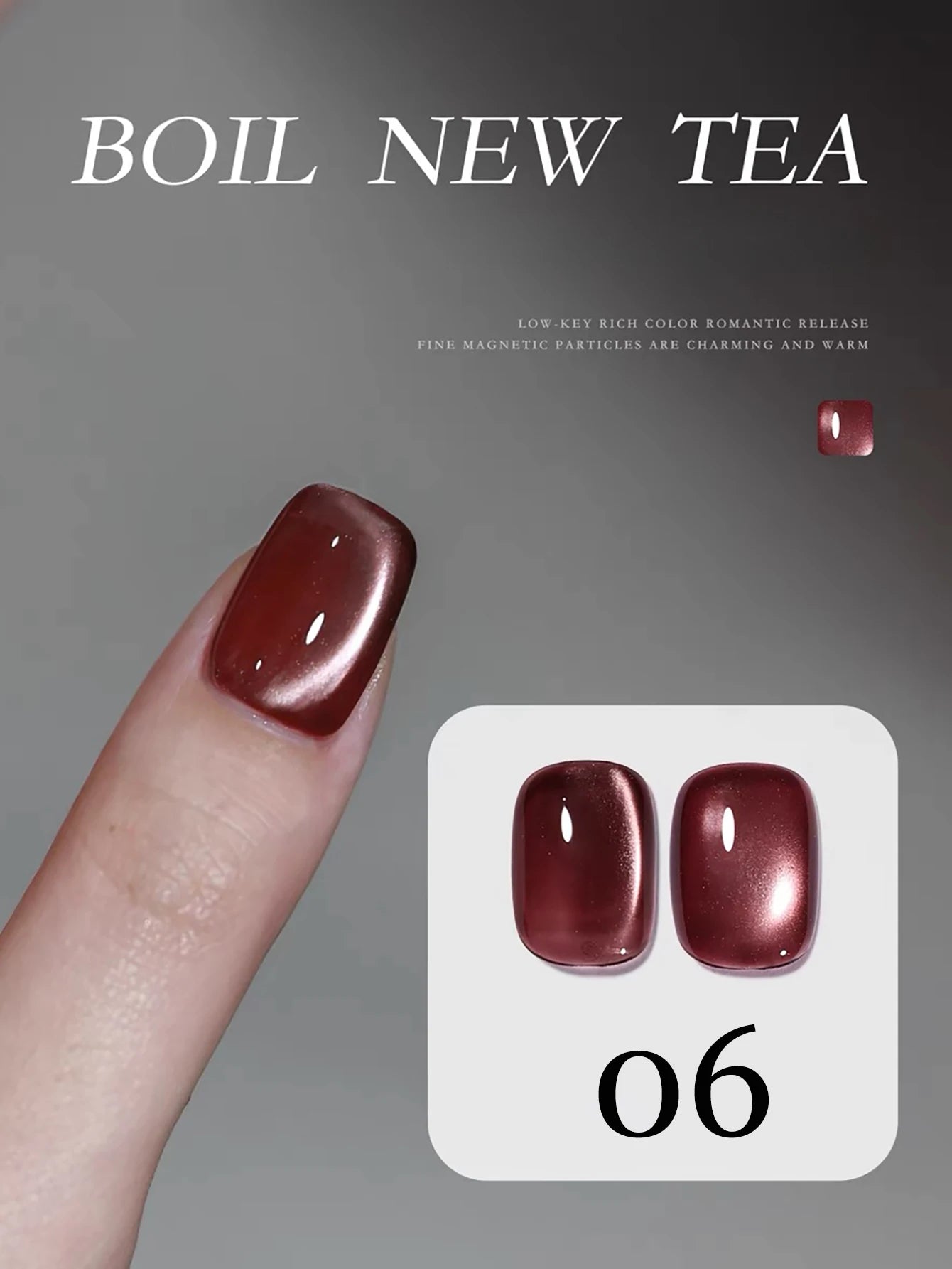 Sparkling White & Pink Cat Eye Gel Nail Polish
