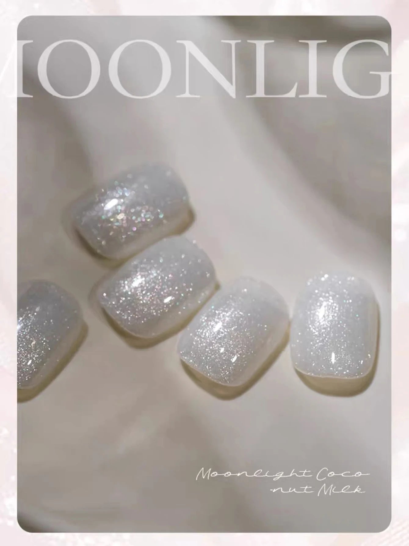 Sparkling White Gel Nail Polish Set
