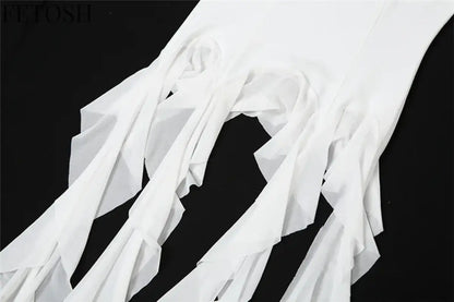 Sexy Off Shoulder Crop Tops Spring Summer Halter Sleeveless Streetwear Y2K White Solid Tank Top Casual Evening Party Club Tees