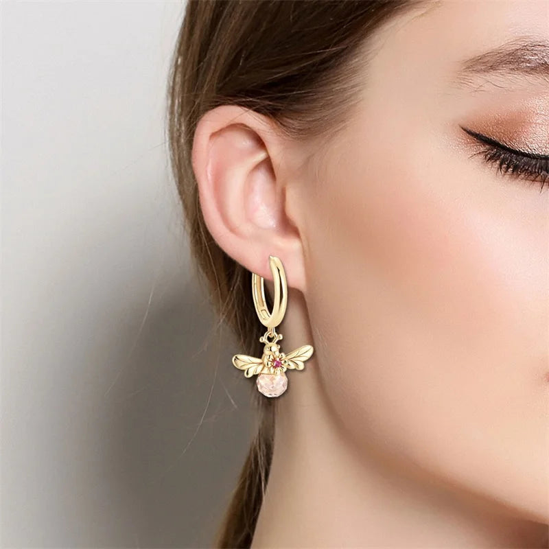 Women's 925 Sterling Silver Classic Gold Pearl Inlaid Earrings Elegant Suitable For Engagement Wedding Party Exquisite Jewelry