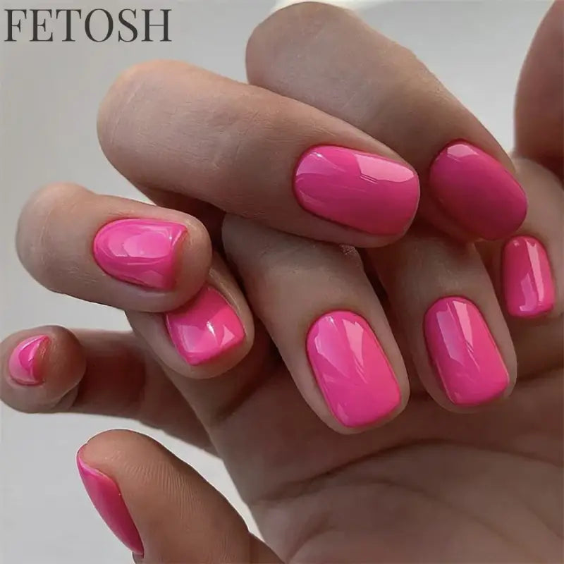 24Pcs/Set French Short Dark Green Press on Nail Art Full Coverage Removable Wearing False Nails Tips Adhesive Acrylic