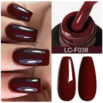 LILYCUTE Glitter Sequins UV Gel Nail Polish Shiny Spring Summer Color Semi Permanant Soak Off All For Manicure Nail Art Varnish
