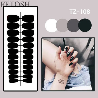 24Pcs Short Aurora Press on Nails Artificial False Nails with Glue Wearable Square Fake Nails Detachable Finished Fingernails