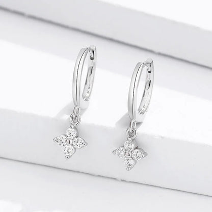 2PC Stainless Steel Little Huggies Hoop Earrings For Women Tiny Crystal Zirconia Pendant Cartilage Earrings Piercing Jewelry