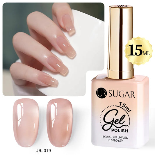 UR SUGAR 15ml No Wipe Top Base Gel Nail Gel Polish Matte Top Coat Enhancer Varnish Semi Permanent Soak Off UV LED Nail Art