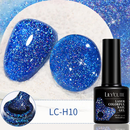 LILYCUTE Glitter Sequins UV Gel Nail Polish Shiny Spring Summer Color Semi Permanant Soak Off All For Manicure Nail Art Varnish