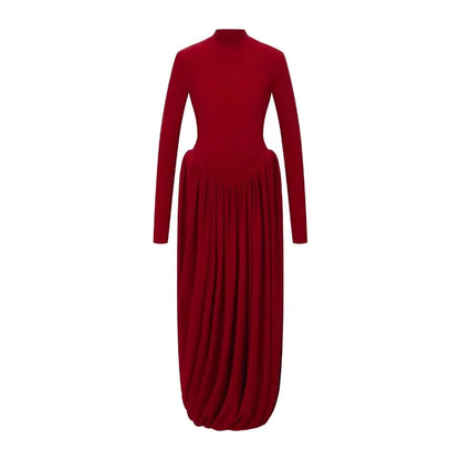 Tossy Backless Pleated Skinny Mini Dress Fashion Long Sleeve High Waist Patchwork Solid Elegant Party Dress Women Bandage Dress