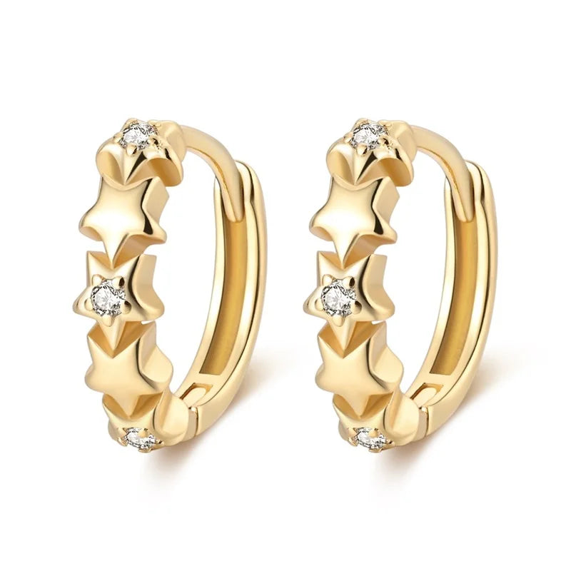 Women's 925 Sterling Silver Classic Gold Pearl Inlaid Earrings Elegant Suitable For Engagement Wedding Party Exquisite Jewelry