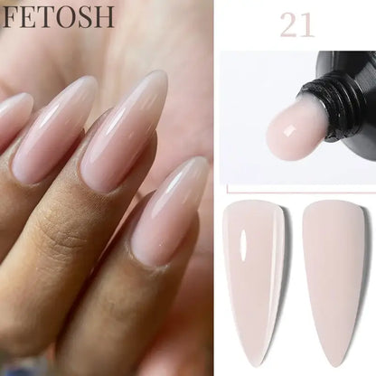 "15ML Quick Extension Gel Nail Polish, Nude White"