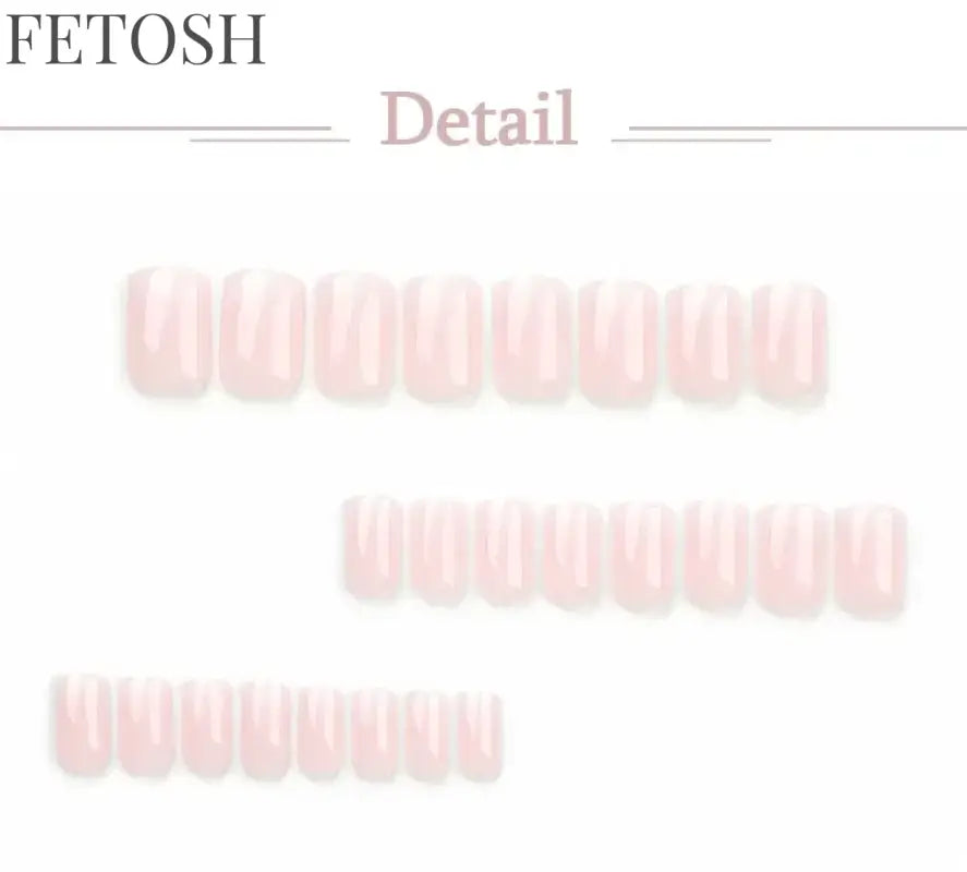 Romantic French White Nude Pink Gradient Chic Varied Short Fake Nails Art False Nails Charming Tip Press on Nails