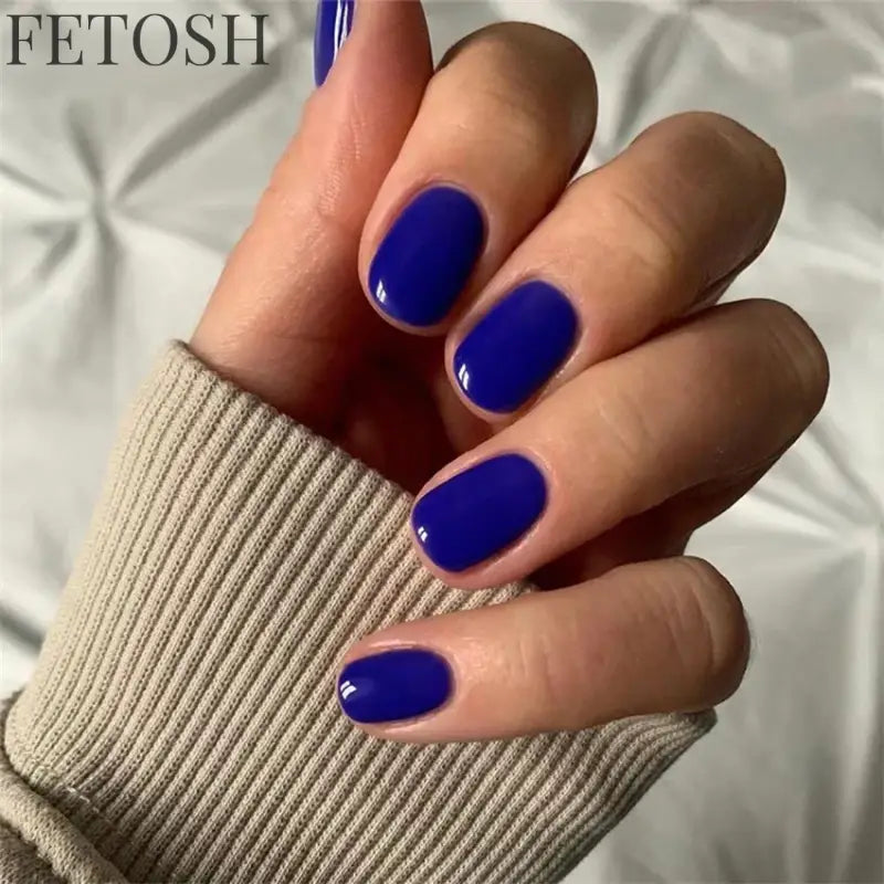 24Pcs/Set French Short Dark Green Press on Nail Art Full Coverage Removable Wearing False Nails Tips Adhesive Acrylic