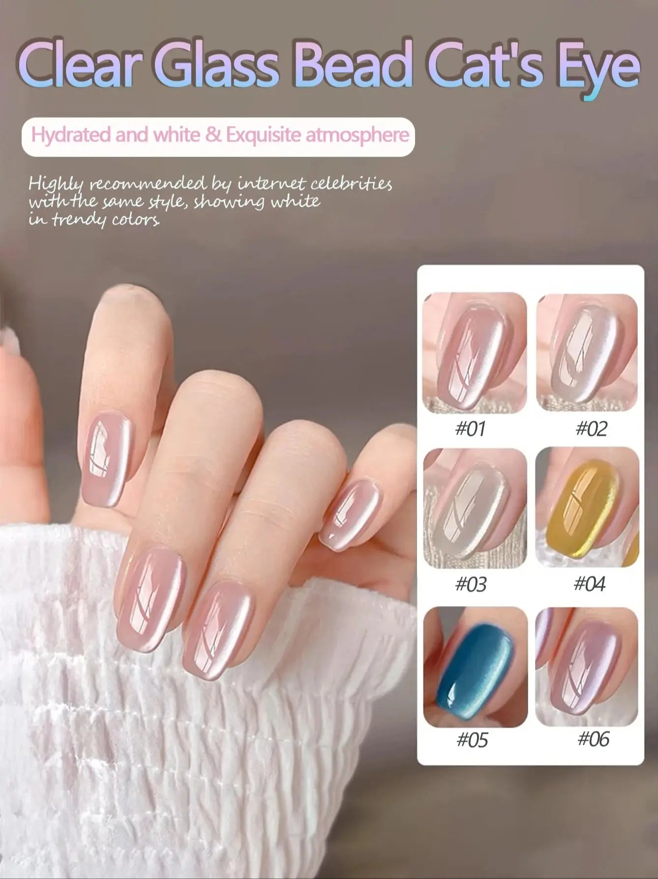 Sparkling White Japanese Gel Nail Polish Set
